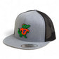 Florida Gators Retro Albert 3D YP Snapback Flat Bill Trucker Hat- Heather Grey/ Black