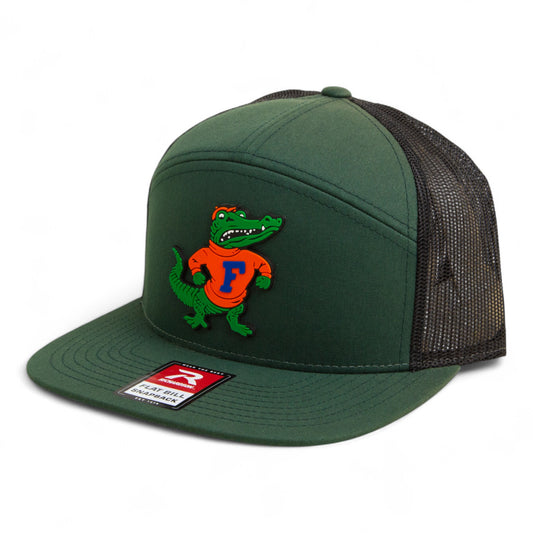 Florida Gators Retro Albert 3D Snapback Seven-Panel Flat Bill Trucker Hat- Dark Green/ Black