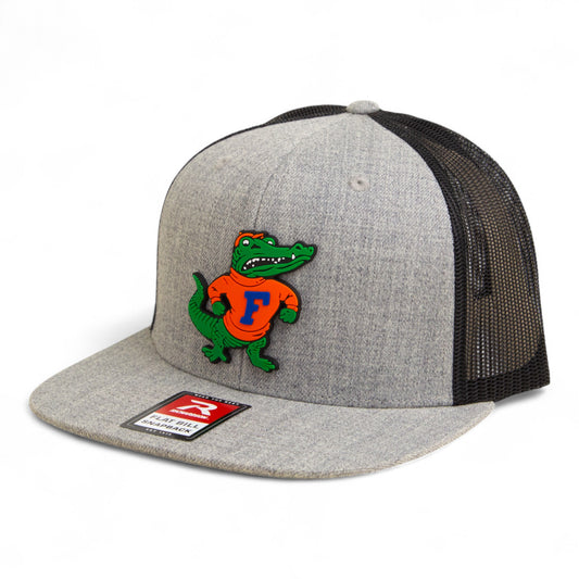Florida Gators Retro Albert 3D Wool Blend Flat Bill Hat- Heather Grey/ Black
