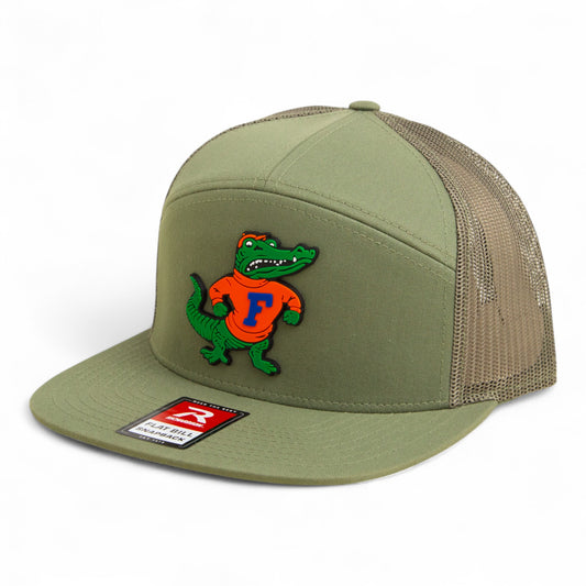 Florida Gators Retro Albert 3D Snapback Seven-Panel Flat Bill Trucker Hat- Loden Green
