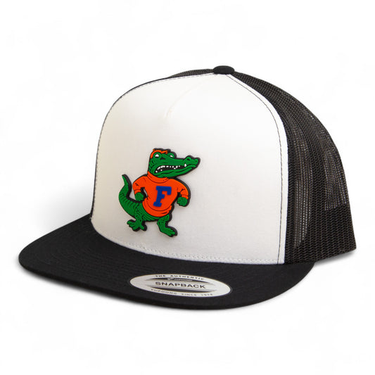 Florida Gators Retro Albert 3D YP Snapback Flat Bill Trucker Hat- White/ Black