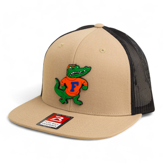 Florida Gators Retro Albert 3D Wool Blend Flat Bill Hat- Tan/ Black