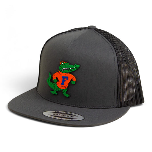 Florida Gators Retro Albert 3D YP Snapback Flat Bill Trucker Hat- Charcoal/ Black