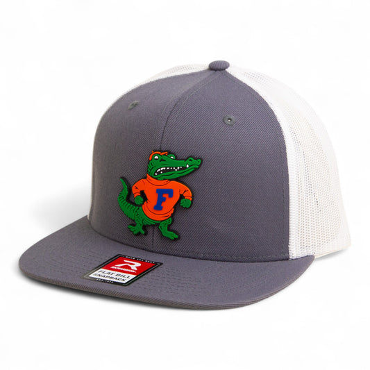 Florida Gators Retro Albert 3D Wool Blend Flat Bill Hat- Charcoal/ White