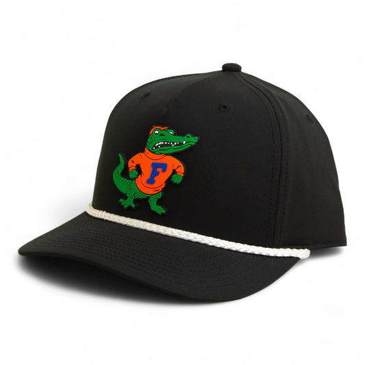 Florida Gators Retro Albert 3D Five Panel Classic Rope Hat- Black/ White