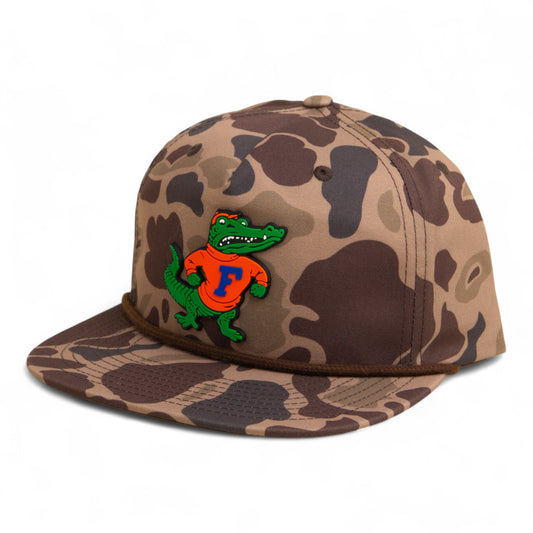 Florida Gators Retro Albert 3D Umpqua Rope Hat- Bark Duck Camo/ Brown