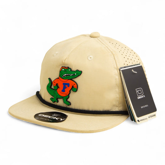Florida Gators Retro Albert 3D Perforated Rope Hat- Birch/ Black