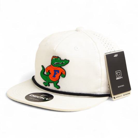 Florida Gators Retro Albert 3D Perforated Rope Hat- White/ Black