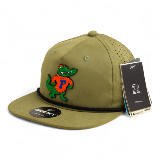 Florida Gators Retro Albert 3D Perforated Rope Hat- Loden/ Black