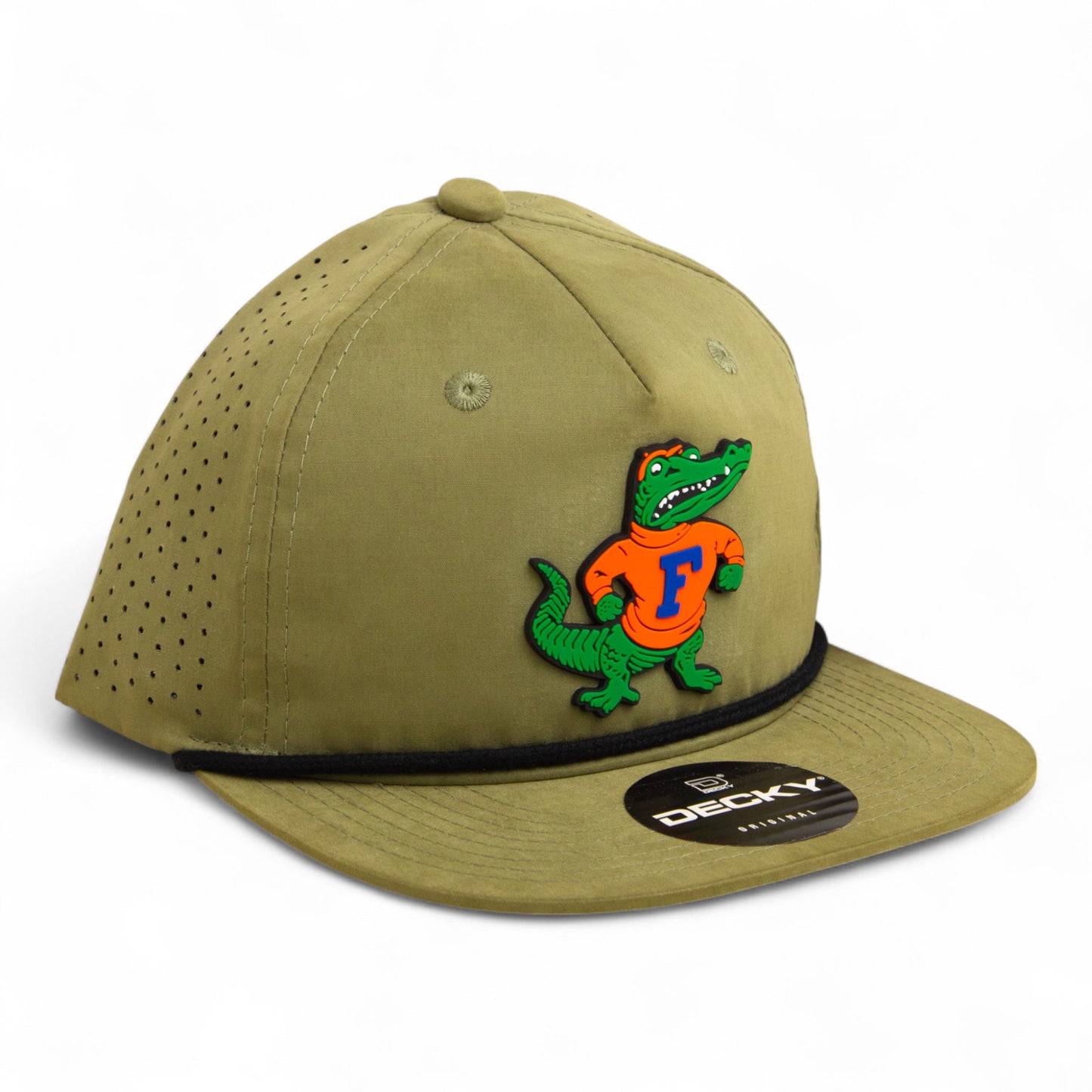 Florida Gators Retro Albert 3D Perforated Rope Hat- Loden/ Black