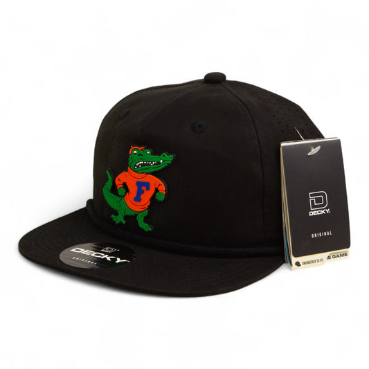 Florida Gators Retro Albert 3D Perforated Rope Hat- Black