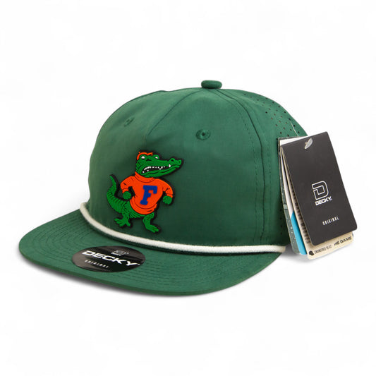 Florida Gators Retro Albert 3D Perforated Rope Hat- Forest/ White