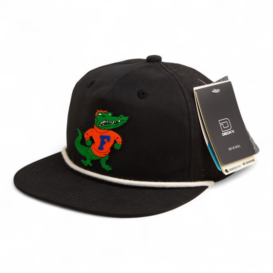 Florida Gators Retro Albert 3D Perforated Rope Hat- Black/ White