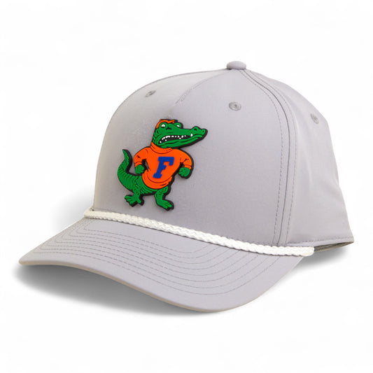Florida Gators Retro Albert 3D Five Panel Classic Rope Hat- Grey/ White