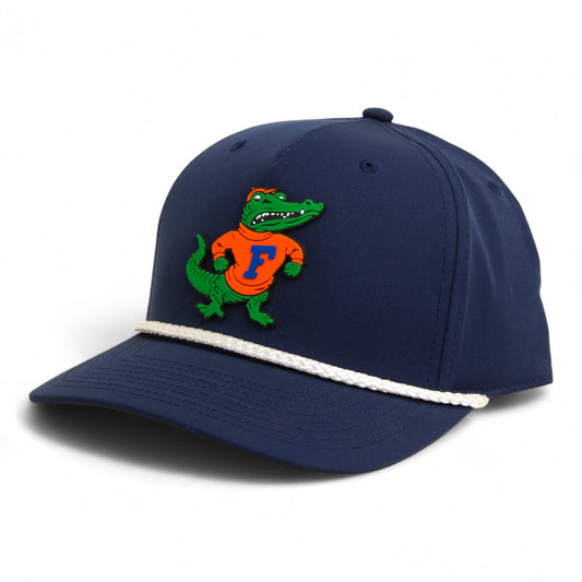 Florida Gators Retro Albert 3D Five Panel Classic Rope Hat- Navy/ White