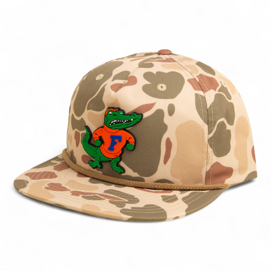 Florida Gators Retro Albert 3D Umpqua Rope Hat- Harvest Duck Camo/ Light Brown
