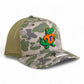 Florida Gators Retro Albert 3D Snapback Trucker Hat- Marsh Duck Camo/ Loden
