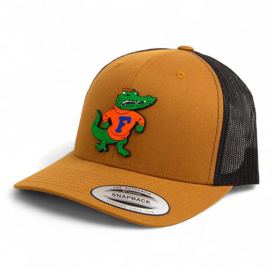 Florida Gators Retro Albert 3D YP Snapback Trucker Hat- Caramel/ Black