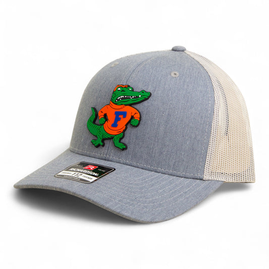 Florida Gators Retro Albert 3D Snapback Trucker Hat- Heather Grey/ Light Grey
