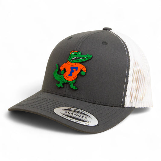 Florida Gators Retro Albert 3D YP Snapback Trucker Hat- Charcoal/ White