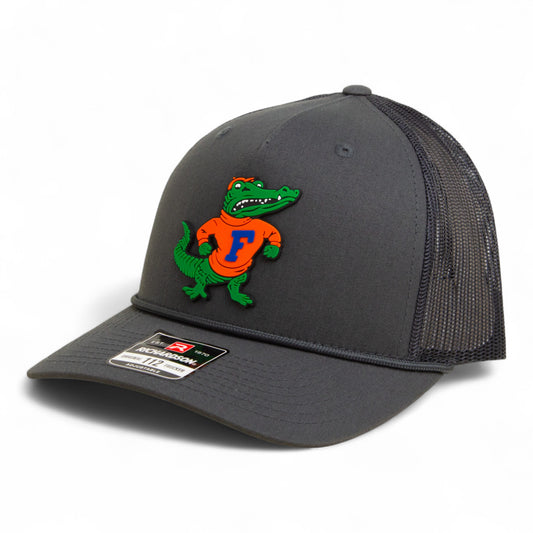 Florida Gators Retro Albert 3D Snapback Trucker Rope Hat- Charcoal