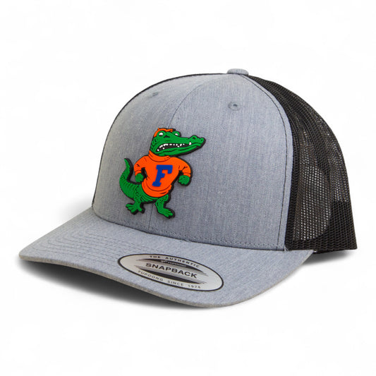 Florida Gators Retro Albert 3D YP Snapback Trucker Hat- Heather Grey/ Black