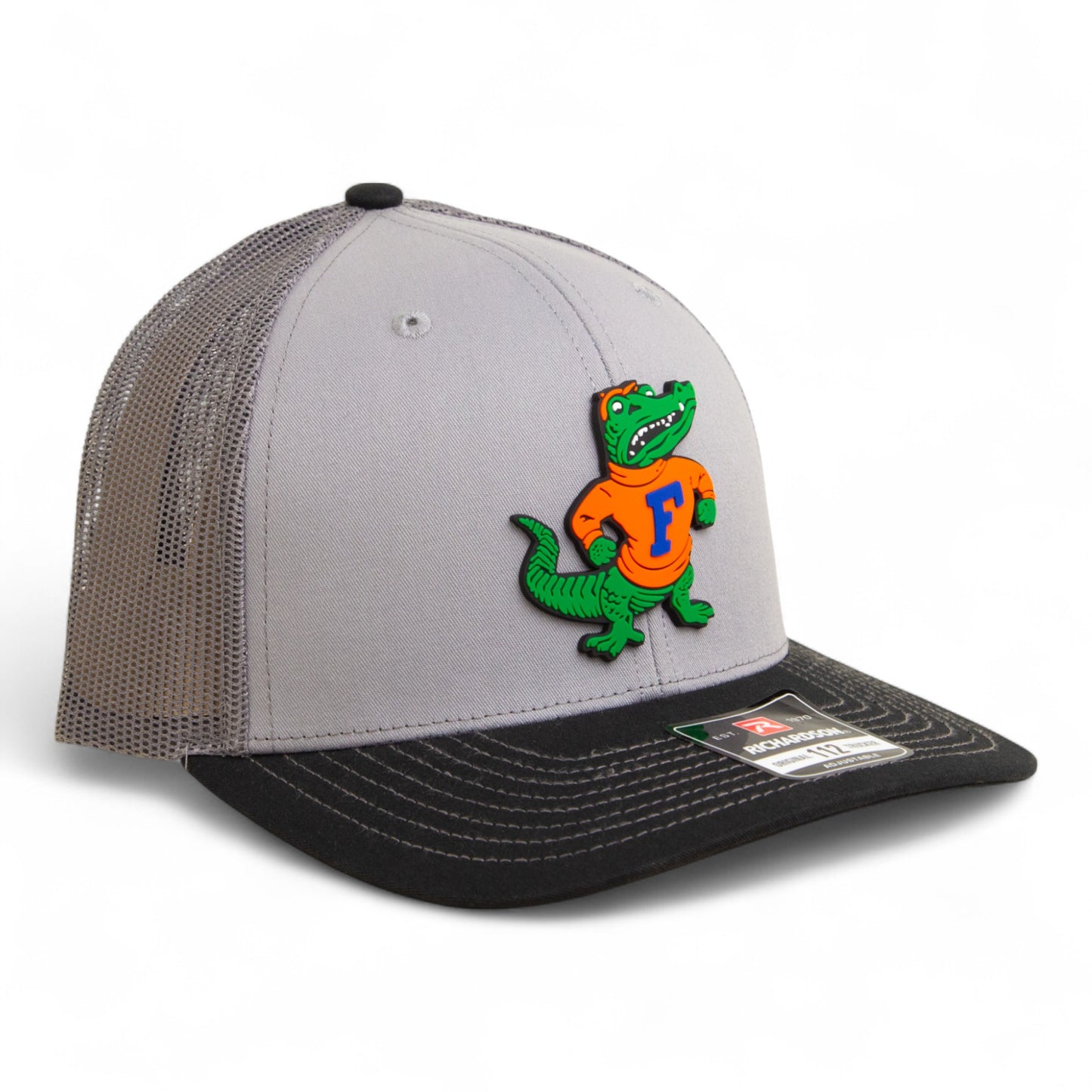 Florida Gators Retro Albert 3D Snapback Trucker Hat- Grey/ Charcoal/ Black
