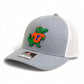Florida Gators Retro Albert 3D Snapback Trucker Hat- Heather Grey/ White