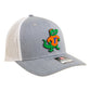Florida Gators Retro Albert 3D Snapback Trucker Hat- Heather Grey/ White