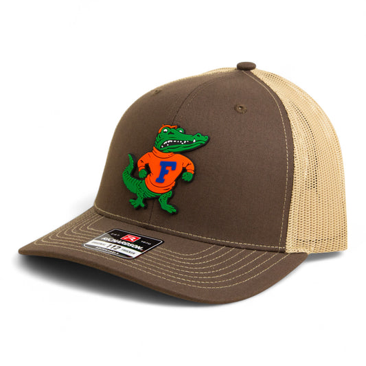 Florida Gators Retro Albert 3D Snapback Trucker Hat- Brown/ Tan