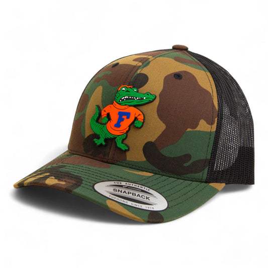 Florida Gators Retro Albert 3D YP Snapback Trucker Hat- Army Camo/ Black