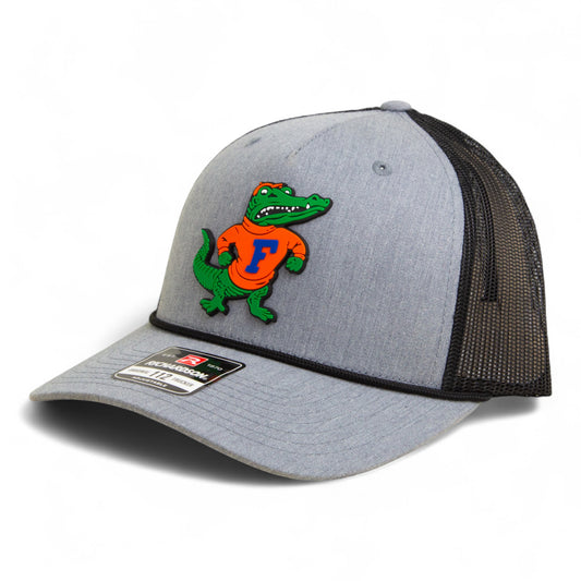 Florida Gators Retro Albert 3D Snapback Trucker Rope Hat- Heather Grey/ Black