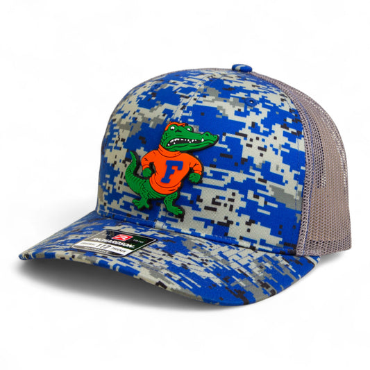 Florida Gators Retro Albert 3D Snapback Trucker Hat- Royal Digital Camo