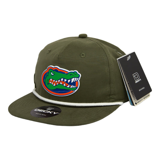 Florida Gators 2024 Men's College World Series 3D Classic Rope Hat- Olive/ White