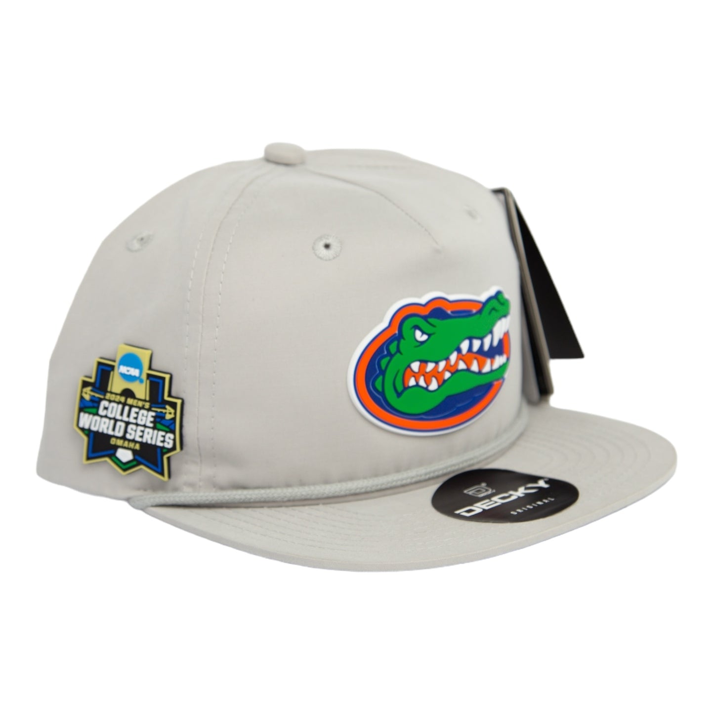 Florida Gators 2024 Men's College World Series 3D Classic Rope Hat- Grey