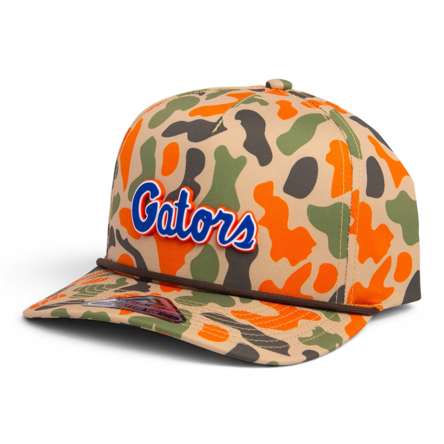 Florida Gators Script Blue 3D Duck Camo Rope Hat- Blaze Camo