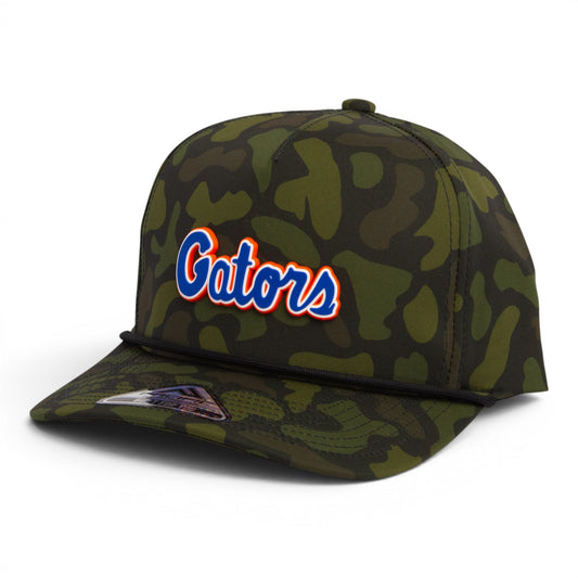 Florida Gators Script Blue 3D Duck Camo Rope Hat- Woodland