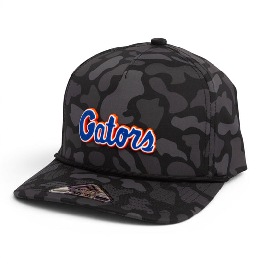 Florida Gators Script Blue 3D Duck Camo Rope Hat- Blackout