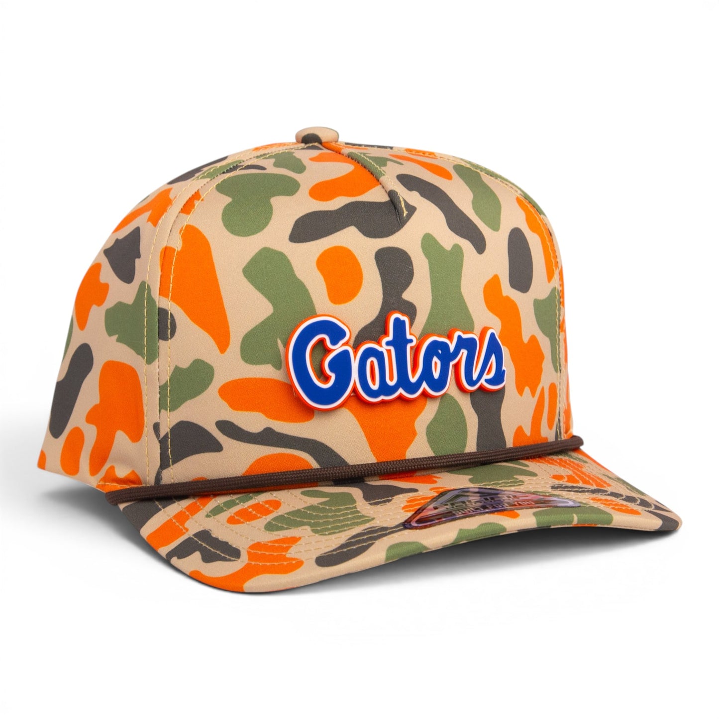 Florida Gators Script Blue 3D Duck Camo Rope Hat- Blaze Camo