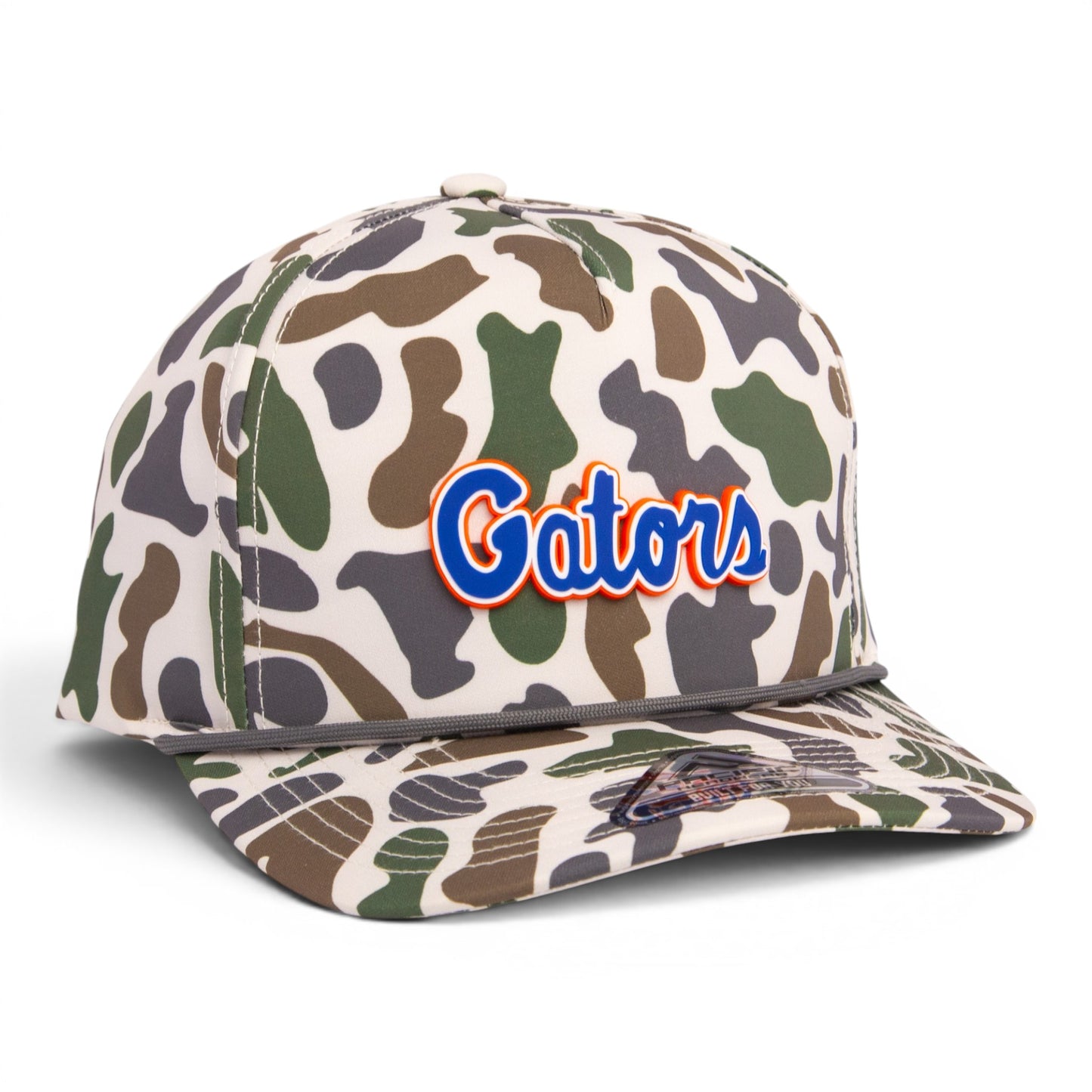 Florida Gators Script Blue 3D Duck Camo Rope Hat- Timberline