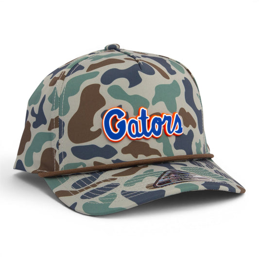 Florida Gators Script Blue 3D Duck Camo Rope Hat- Mallard
