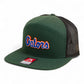 Florida Gators Script Blue 3D Snapback Seven-Panel Flat Bill Trucker Hat- Dark Green/ Black