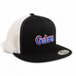 Florida Gators Script Blue 3D YP Snapback Flat Bill Trucker Hat- Black/ White