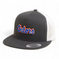 Florida Gators Script Blue 3D YP Snapback Flat Bill Trucker Hat- Charcoal/ White
