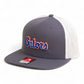 Florida Gators Script Blue 3D Wool Blend Flat Bill Hat- Charcoal/ White