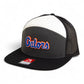 Florida Gators Script Blue 3D Snapback Seven-Panel Flat Bill Trucker Hat- Charcoal/ Black/ White