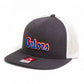 Florida Gators Script Blue 3D Wool Blend Flat Bill Hat- Heather Charcoal/ White