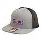 Florida Gators Script Blue 3D Wool Blend Flat Bill Hat- Heather Grey/ Black