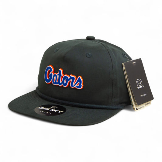 Florida Gators Script Blue 3D Classic Rope Hat- Charcoal
