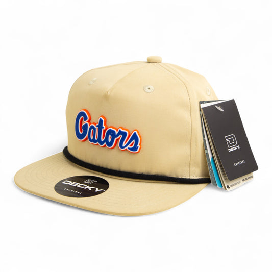 Florida Gators Script Blue 3D Classic Rope Hat- Birch/ Black